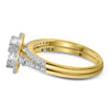 14k Yellow Gold Round Diamond Bridal Wedding Ring Band Set 1 Cttw