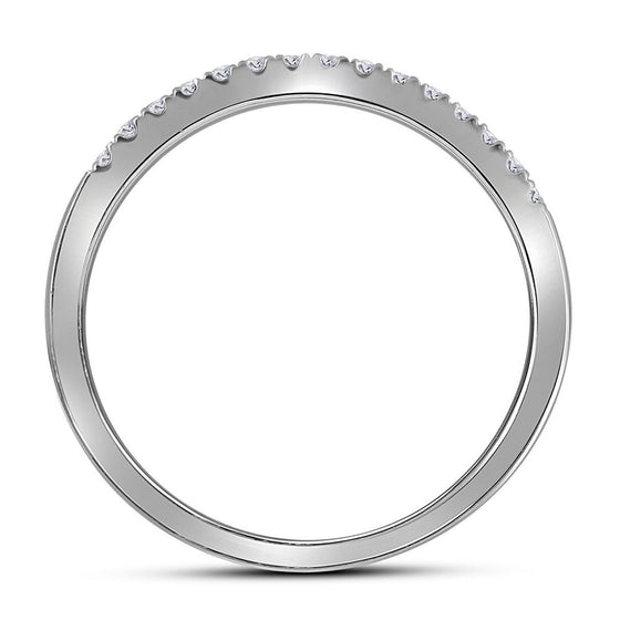 14k White Gold Round Diamond Cluster Halo Bridal Wedding Ring Band Set 1 Cttw