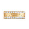 10k Yellow Gold Mens Round Diamond Wedding Brick Band Ring 1 Cttw