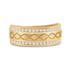 14k Yellow Gold Mens Round Diamond Wedding Band Ring 1/2 Cttw