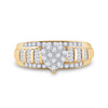 10k Yellow Gold Round Diamond Heart Bridal Wedding Engagement Ring 1/2 Cttw