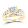 10k Yellow Gold Round Diamond Heart Bridal Wedding Engagement Ring 1/2 Cttw