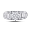 10k White Gold Round Diamond Heart Bridal Wedding Engagement Ring 1/2 Cttw