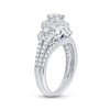 14k White Gold Round Diamond Bridal Wedding Ring Band Set 1-1/2 Cttw