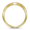 14k Yellow Gold Round Diamond Cluster Bridal Wedding Ring Band Set 1/2 Cttw