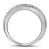 10k White Gold Womens Round Diamond Pave Band Ring 1/2 Cttw