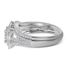 14k White Gold Princess Diamond Bridal Wedding Ring Band Set 1 Cttw