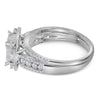 14k White Gold Princess Diamond Bridal Wedding Ring Band Set 1 Cttw