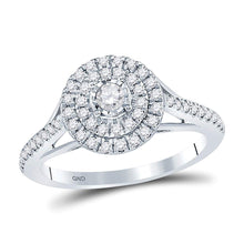  10k White Gold Round Diamond Solitaire Bridal Wedding Engagement Ring 1/2 Cttw