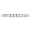 10k White Gold Womens Round Diamond Single Row Band Ring 1/2 Cttw