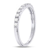 10k White Gold Womens Round Diamond Single Row Band Ring 1/2 Cttw