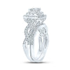 14k White Gold Princess Diamond Bridal Wedding Ring Band Set 1 Cttw