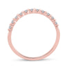 10k Rose Gold Womens Round Diamond Stackable Band Ring 1/6 Cttw