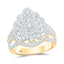  14k Yellow Gold Round Diamond Pear Bridal Wedding Engagement Ring 1-3/4 Cttw