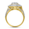 14k Yellow Gold Round Diamond Teardrop Bridal Wedding Engagement Ring 2 Cttw