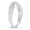 14k White Gold Womens Round Diamond Ring Contour Enhancer Wedding Band 1/4 Cttw