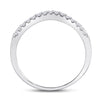 14k White Gold Womens Round Diamond Ring Contour Enhancer Wedding Band 1/4 Cttw