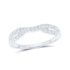 14k White Gold Womens Round Diamond Ring Contour Enhancer Wedding Band 1/4 Cttw
