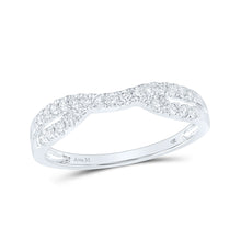  14k White Gold Womens Round Diamond Ring Contour Enhancer Wedding Band 1/4 Cttw