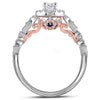 14k Two-tone Gold Round Diamond Solitaire Bridal Wedding Engagement Ring 3/4 Cttw