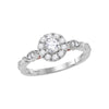 14k Two-tone Gold Round Diamond Solitaire Bridal Wedding Engagement Ring 3/4 Cttw