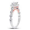 14k Two-tone Gold Princess Diamond Solitaire Bridal Wedding Engagement Ring 3/4 Cttw