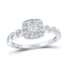 14k Two-tone Gold Princess Diamond Solitaire Bridal Wedding Engagement Ring 3/4 Cttw