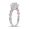 14k Two-tone Gold Round Diamond Solitaire Bridal Wedding Engagement Ring 3/4 Cttw