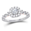 14k Two-tone Gold Round Diamond Solitaire Bridal Wedding Engagement Ring 3/4 Cttw