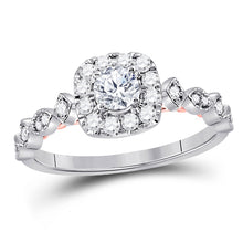  14k Two-tone Gold Round Diamond Solitaire Bridal Wedding Engagement Ring 3/4 Cttw