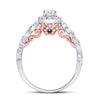 14k Two-tone Gold Pear Diamond Solitaire Bridal Wedding Engagement Ring 3/4 Cttw