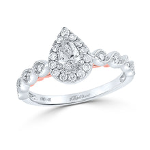  14k Two-tone Gold Pear Diamond Solitaire Bridal Wedding Engagement Ring 3/4 Cttw