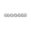 10k White Gold Womens Round Diamond Stackable Band Ring 1/6 Cttw