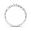 10k White Gold Womens Round Diamond Stackable Band Ring 1/6 Cttw