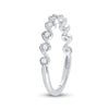 10k White Gold Womens Round Diamond Stackable Band Ring 1/6 Cttw