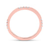 10k Rose Gold Womens Round Diamond Stackable Band Ring 1/10 Cttw