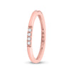 10k Rose Gold Womens Round Diamond Stackable Band Ring 1/10 Cttw