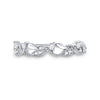10k White Gold Womens Round Diamond Vine Stackable Band Ring 1/6 Cttw