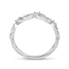 10k White Gold Womens Round Diamond Vine Stackable Band Ring 1/6 Cttw