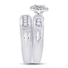 14k White Gold His Hers Round Diamond Solitaire Matching Wedding Set 1 Cttw