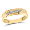 10k Two-tone Gold His Hers Round Diamond Cluster Matching Wedding Set 1/5 Cttw