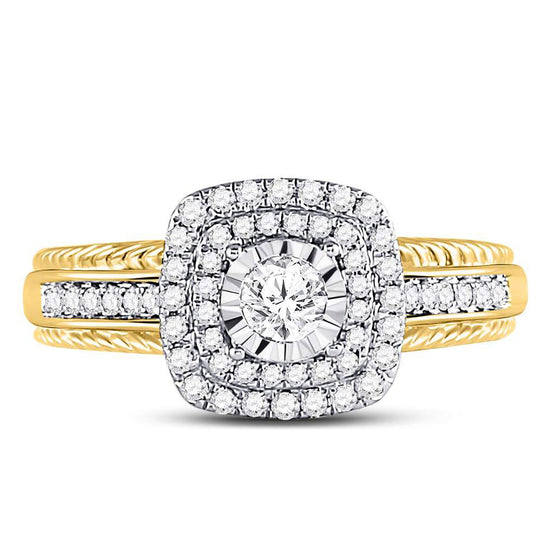14k Yellow Gold Round Diamond Solitaire Bridal Wedding Engagement Ring 1/2 Cttw