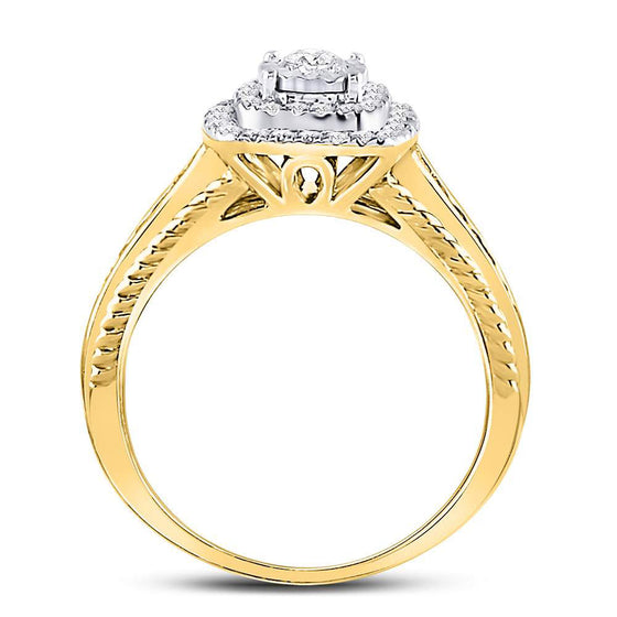 14k Yellow Gold Round Diamond Solitaire Bridal Wedding Engagement Ring 1/2 Cttw