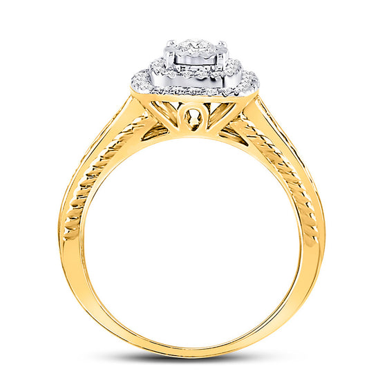 14k Yellow Gold Round Diamond Solitaire Bridal Wedding Engagement Ring 1/2 Cttw