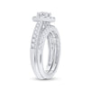 14k White Gold Round Diamond Bridal Wedding Ring Band Set 1 Cttw