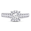 14k White Gold Round Diamond Solitaire Bridal Wedding Engagement Ring 1 Cttw