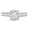 14k White Gold Round Diamond Solitaire Bridal Wedding Engagement Ring 1 Cttw
