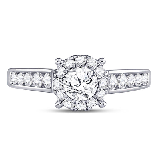 14k White Gold Round Diamond Solitaire Bridal Wedding Engagement Ring 1 Cttw
