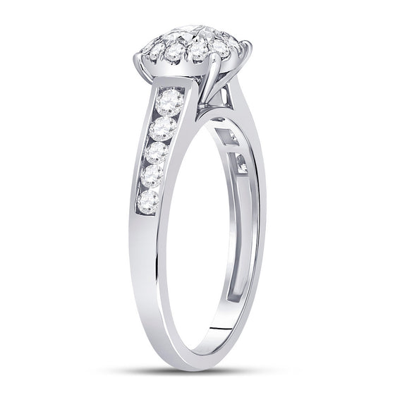 14k White Gold Round Diamond Solitaire Bridal Wedding Engagement Ring 1 Cttw