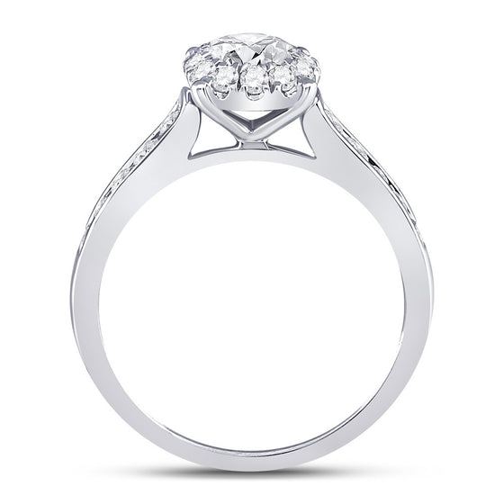 14k White Gold Round Diamond Solitaire Bridal Wedding Engagement Ring 1 Cttw